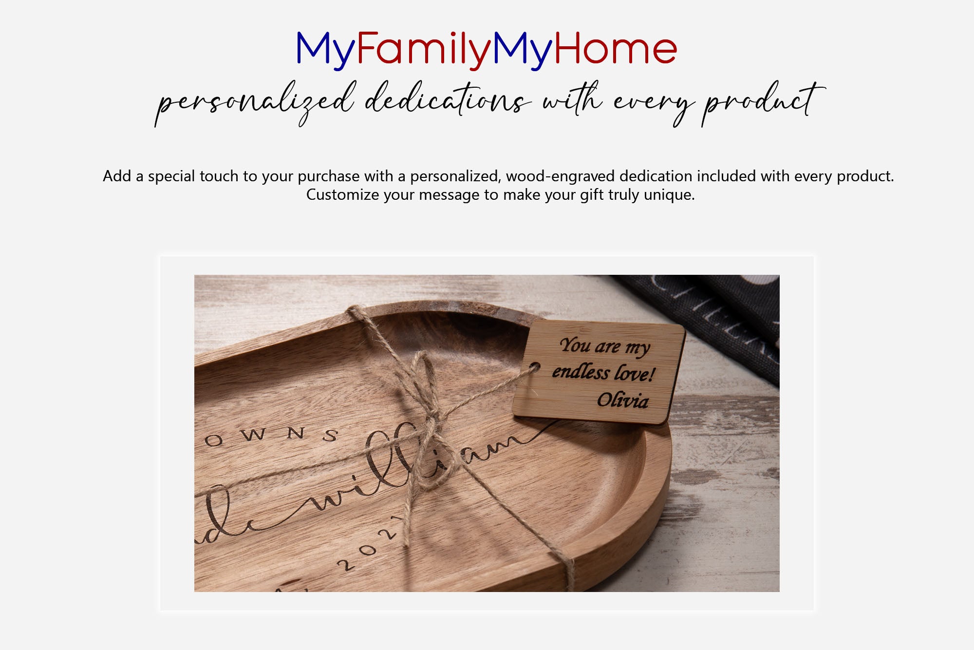 We offer an optional personalized dedication with every gift – make your present unique by adding a few warm, heartfelt words